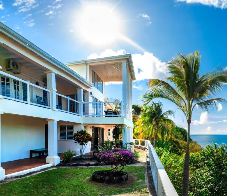 st lucia real estate : the great house villa for sale front view