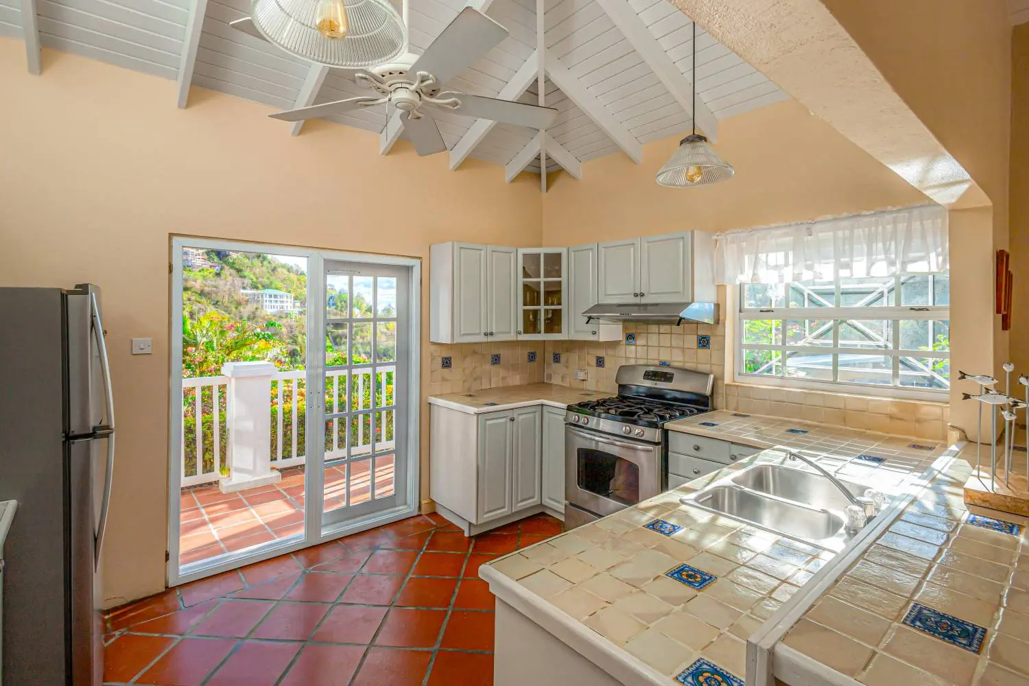 st lucia real estate : the great house villa for sale kitchen