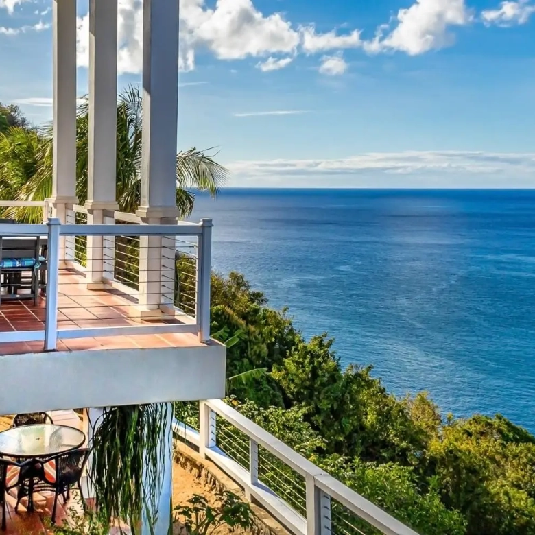 st lucia real estate : the great house villa for sale martinique view