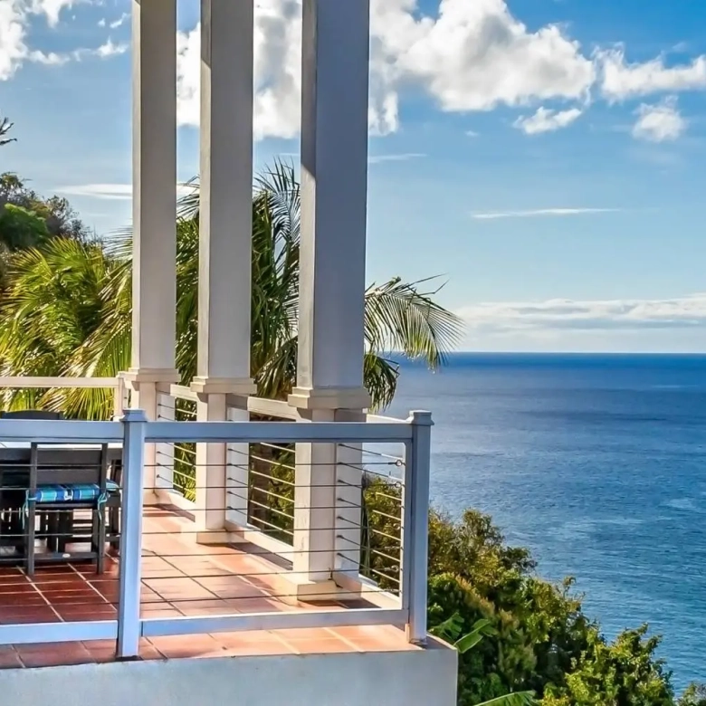 st lucia real estate : the great house villa for sale varandah