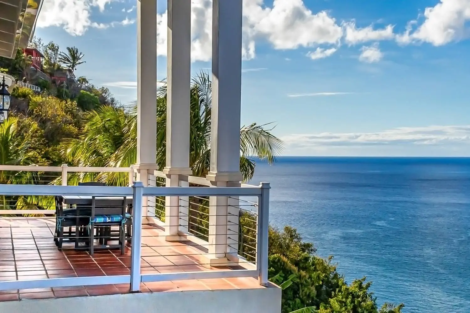 st lucia real estate : the great house villa for sale varandah
