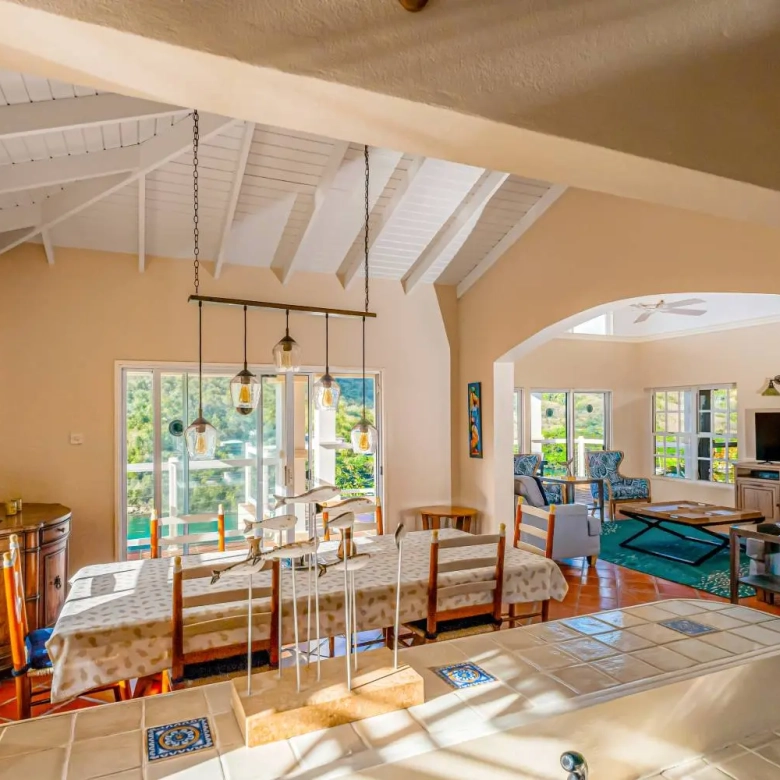 st lucia real estate : the great house villa for sale dinning room