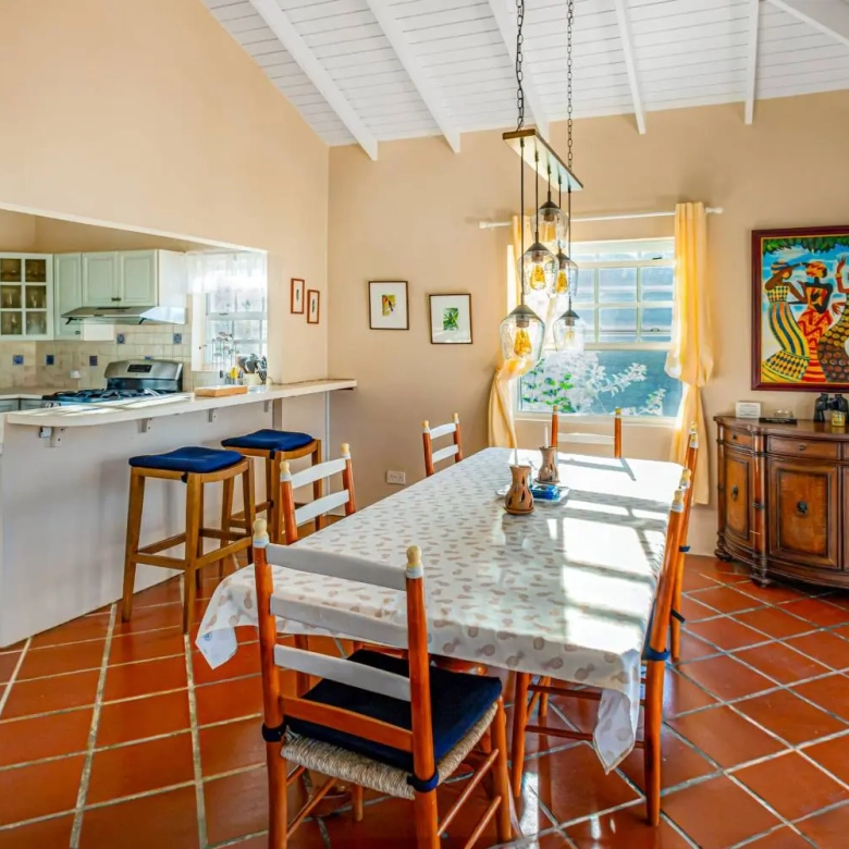 st lucia real estate : the great house villa for sale dinning table