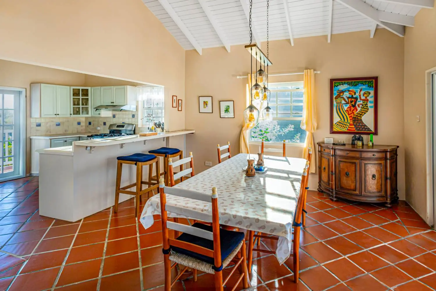 st lucia real estate : the great house villa for sale dinning table